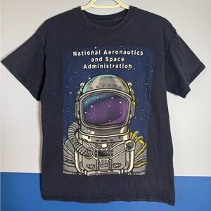 Black NASA Astronaut Graphic T-Shirt